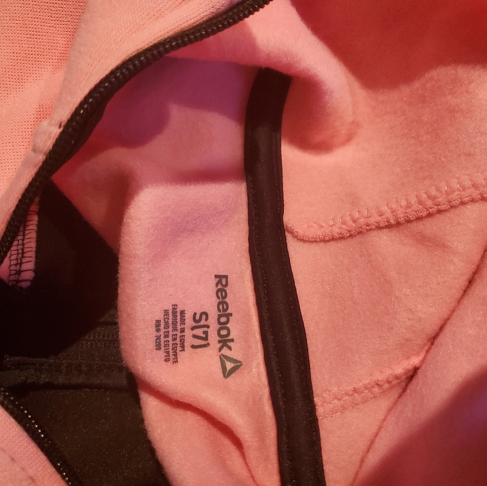 Reebok hoodie size girls 7 NWT gray, white & pink